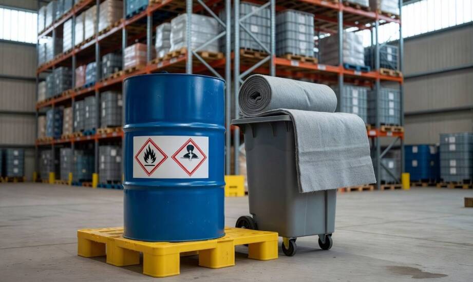 Jak oznakowanie substancji niebezpiecznych porządkuje dobór sorbentów i zabezpieczeń w magazynie