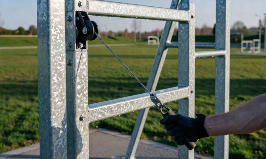 Mechanika bramy treningowej i rola stali ocynkowanej na zewnątrz