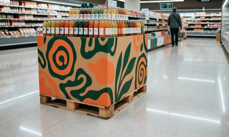 Kiedy owijki paletowe realnie poprawiają widoczność produktu na sklepowej wyspie