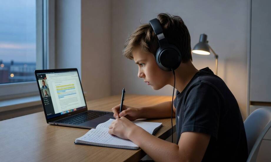 Od logowania do pracy domowej — jak przebiega lekcja angielskiego online dla ósmoklasisty