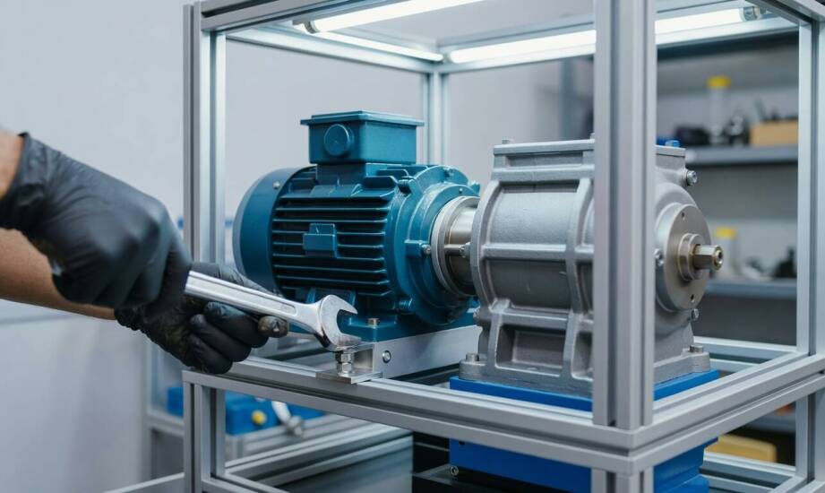 Jak silnik elektryczny współpracuje z przekładnią i konstrukcją maszyny przemysłowej