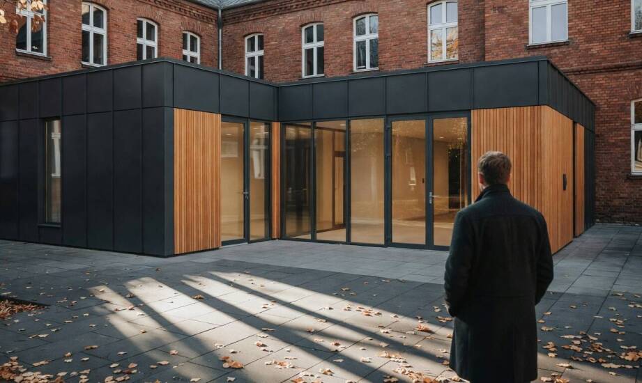 Jak architekt łączy moduły z istniejącą zabudową w szkołach, przychodniach i zapleczach budowy