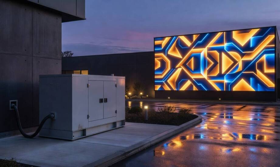 Kiedy agregat diesla 7 kW ma sens jako rezerwa dla oświetlenia posesji i reklam LED