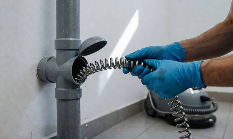 Co dzieje się w rurze podczas płukania hydrodynamicznego i pracy spirali mechanicznej