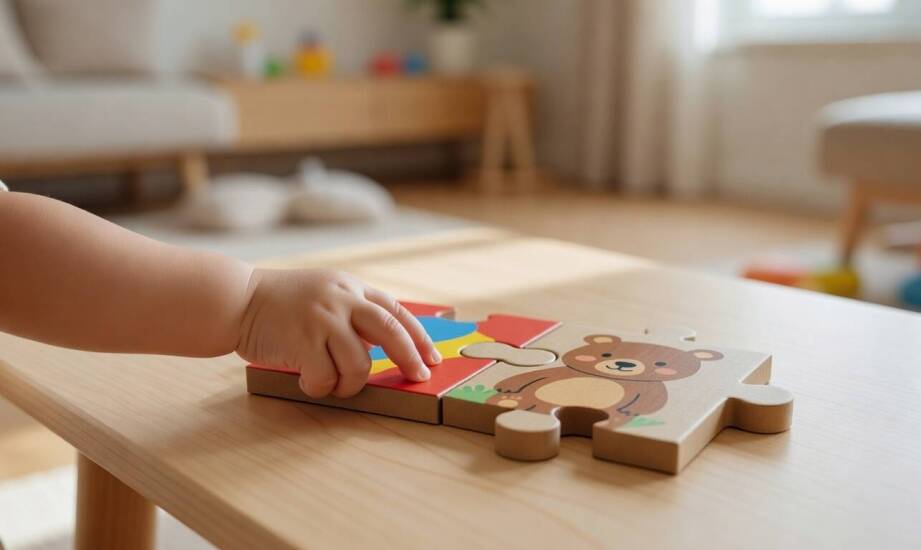 Jak małe etapy w puzzlach pomagają maluchowi ćwiczyć uwagę, planowanie i chwyt