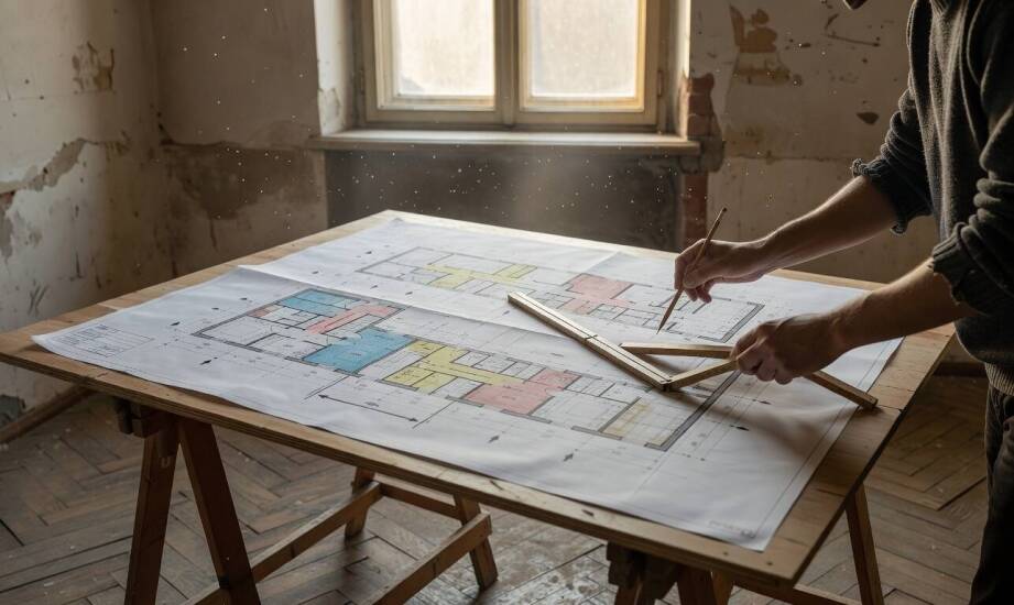 Jak przebiega projektowanie wnętrz mieszkania w Krakowie od pomiarów do nadzoru