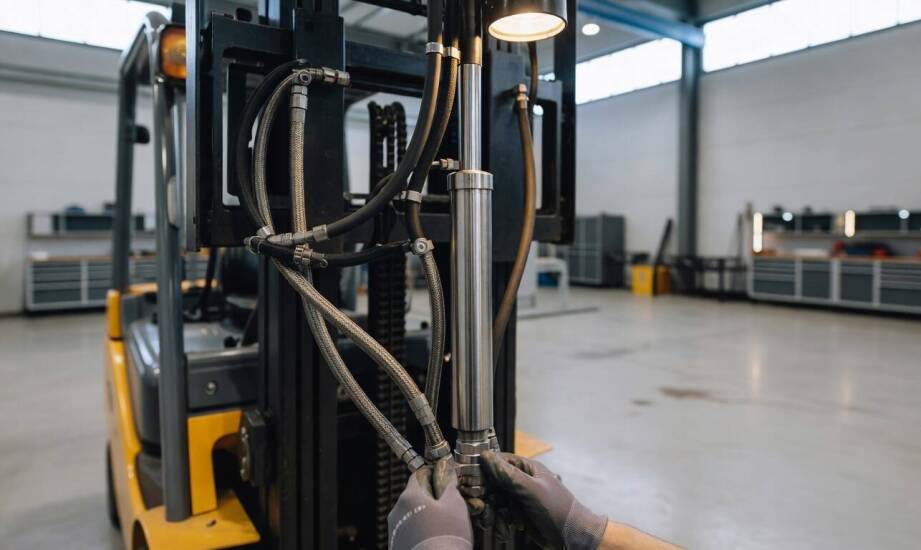 Objawy układu hydraulicznego wózka widłowego, które zdradzają zużycie podzespołów zanim stanie praca