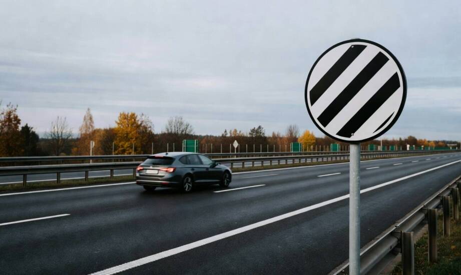 Jak znak końca zakazów pomaga ustalić dozwoloną prędkość na ekspresówce