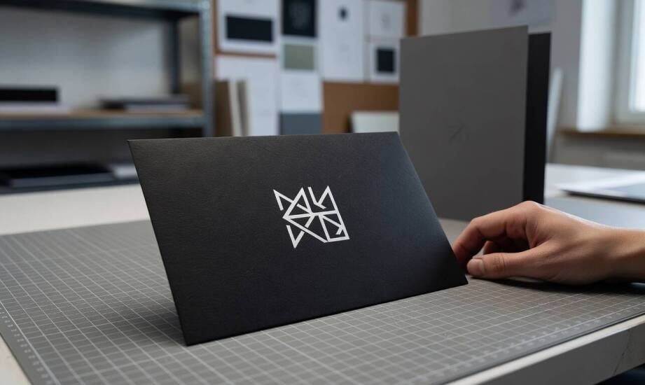 Jak przygotować projekt do druku na czarnych kopertach firmowych, żeby zachować czytelność i spójność marki