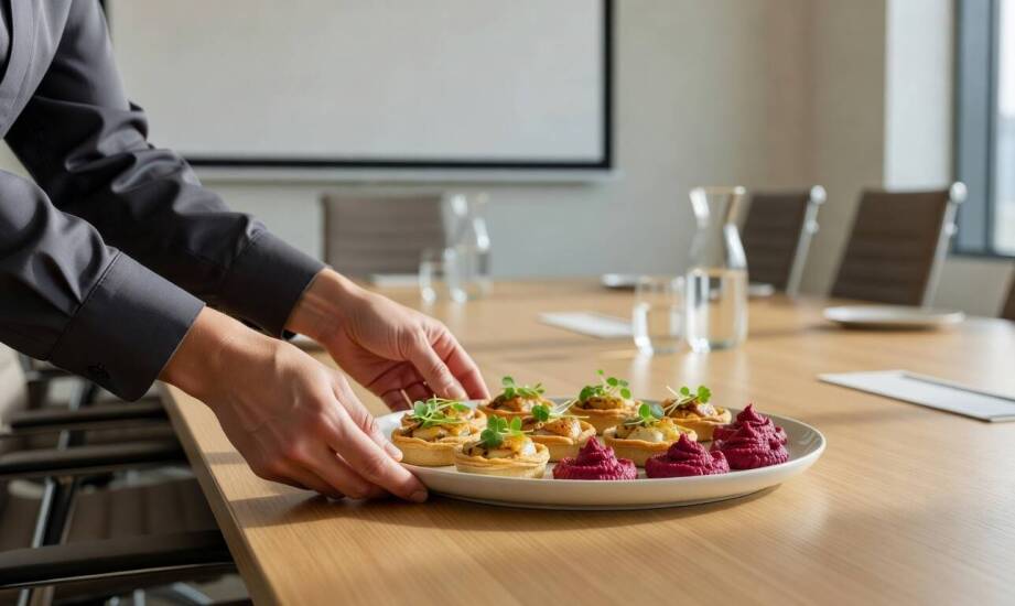 Jak zaplanować catering na firmowe spotkanie, by menu pasowało do agendy i liczby gości