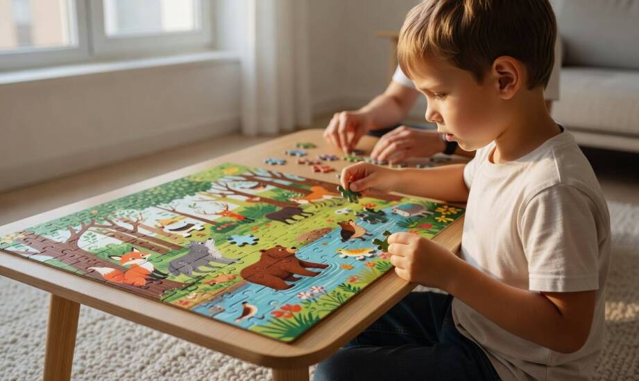 Jak układanie puzzli ćwiczy logiczne myślenie i koncentrację u dzieci 4–8 lat