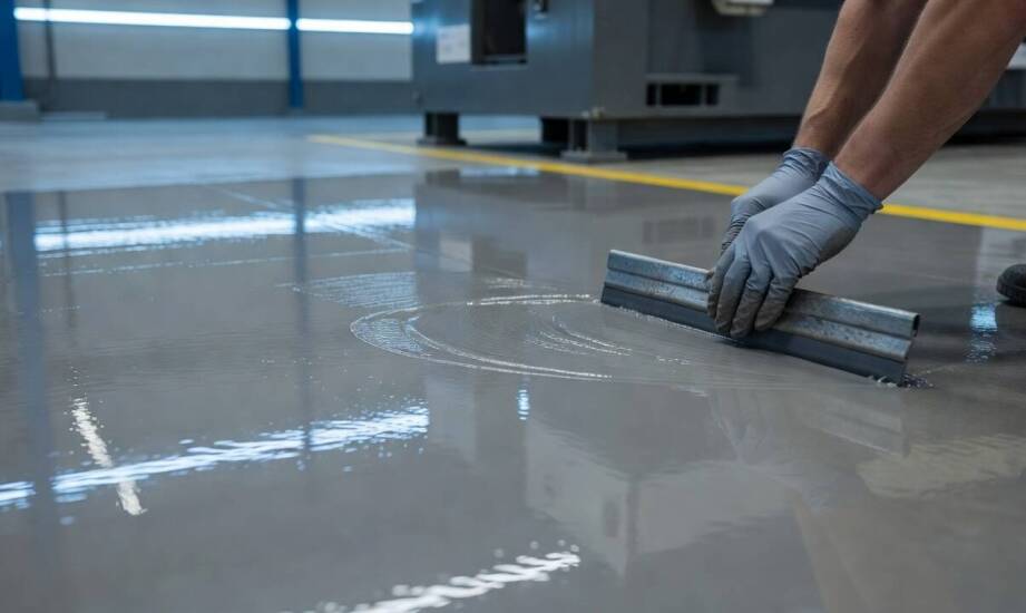 Betonowa posadzka w hali produkcyjnej — kiedy farba wystarcza, a kiedy potrzebny jest system