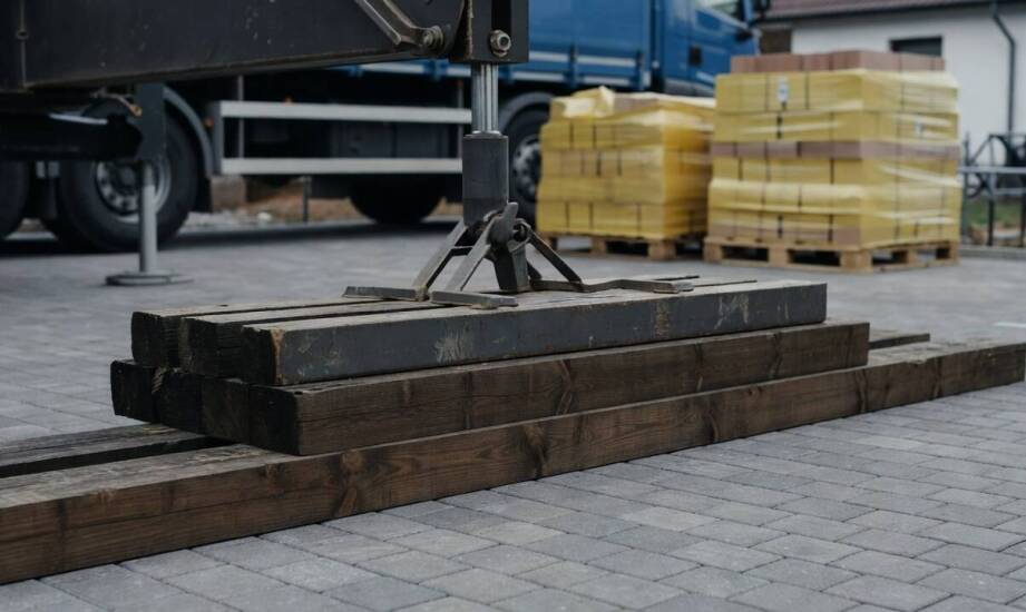 Jak przygotować posesję pod rozładunek materiałów budowlanych samochodem z dźwigiem w Wielkopolsce