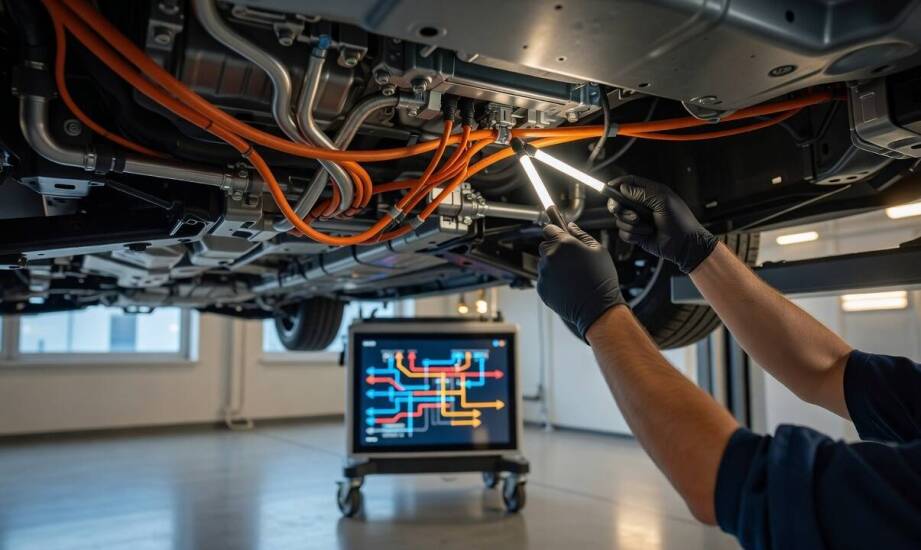 Co dzieje się podczas wizyty auta elektrycznego w serwisie, od zgłoszenia po odbiór