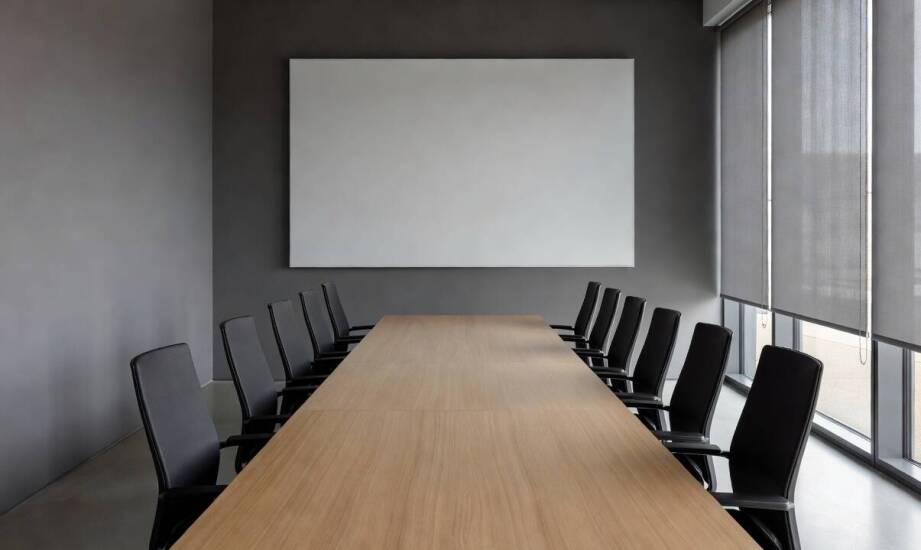 Jak dopasować ekran do sali konferencyjnej, żeby współgrał z projektorem i układem biura