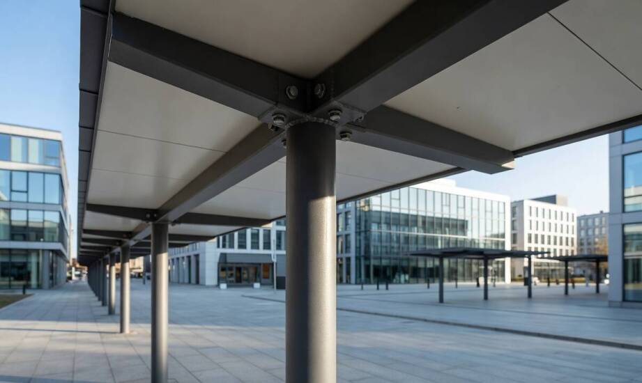Konstrukcje stalowe i płyty warstwowe w małej architekturze miejskiej — co wpływa na trwałość wiat i zadaszeń