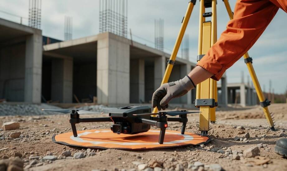 Dron w geodezji budowlanej — gdzie pomaga w pomiarach, a gdzie nadal nie wystarcza