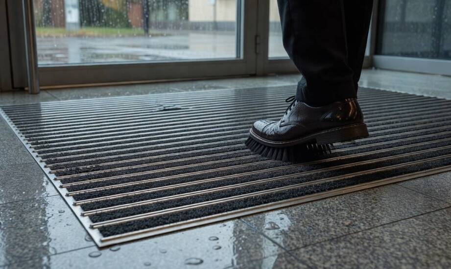 Jak profile aluminiowe, wkłady i maty antypoślizgowe tworzą bezpieczną strefę wejściową