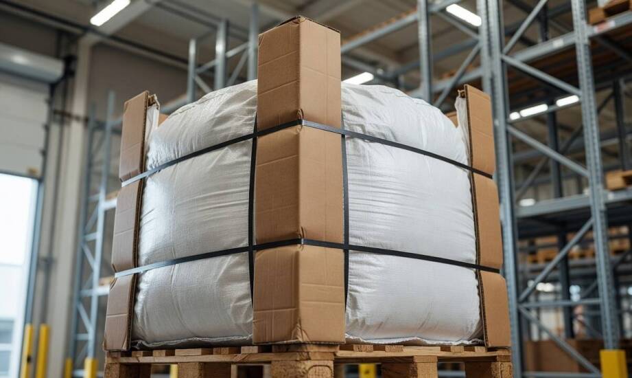 Jak kątowniki z tektury litej stabilizują palety z materiałem sypkim w workach Big Bag