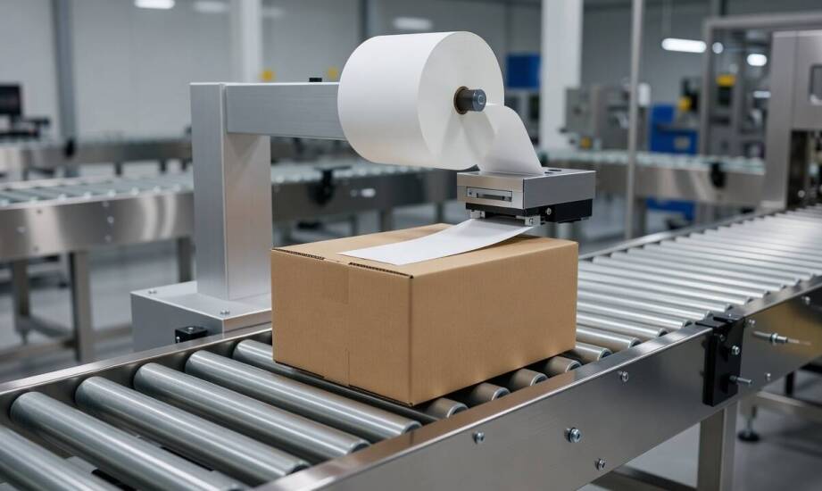 Automatyczne nakładanie etykiet na opakowania zbiorcze w linii produkcyjnej — mechanizm i dobór rozwiązania