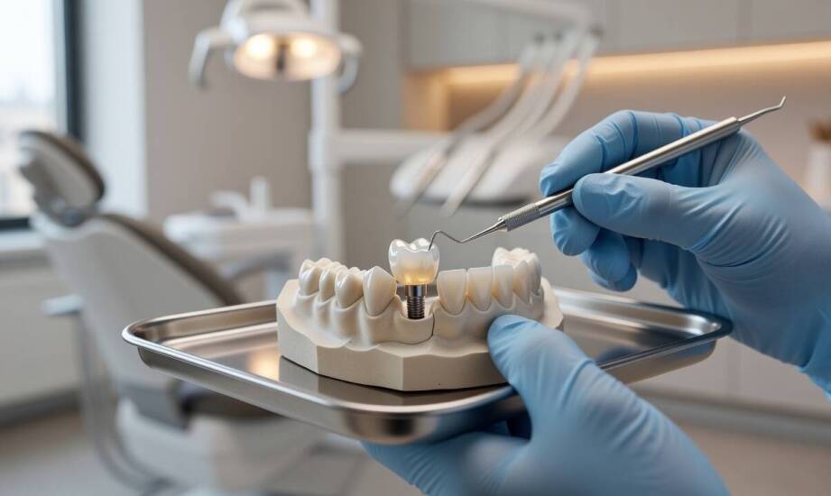 Jak przebiega odbudowa braków zębowych koroną lub mostem na implantach