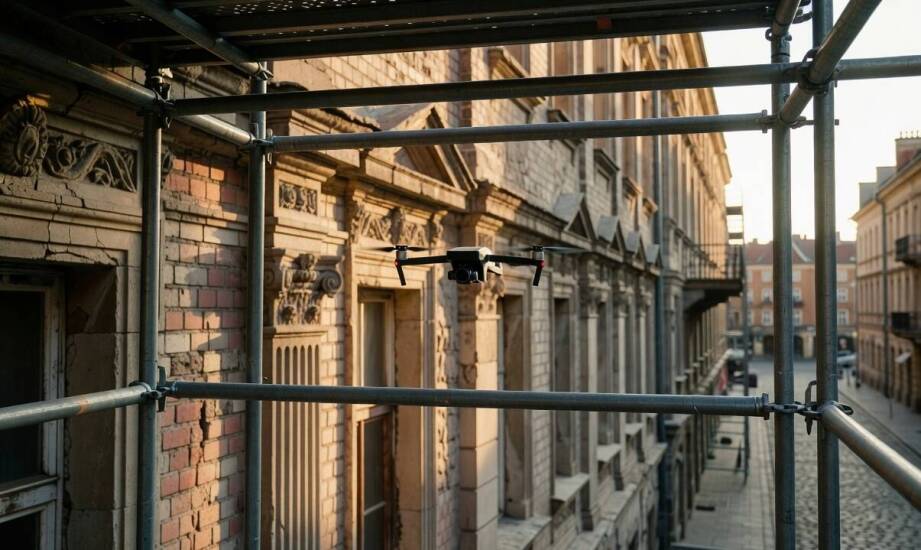 Jak z fotografii z drona powstaje model 3D budynku i jakie dane daje inspektorowi