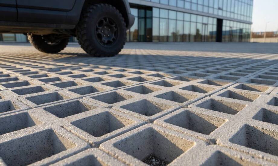 Grubość, wypełnienie i nośność płyt ażurowych dla parkingów oraz dojazdów o dużym obciążeniu