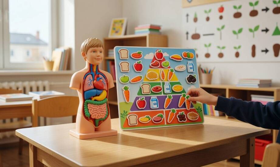 Jak modele anatomiczne, preparaty i piramida żywienia pomagają budować lekcje biologii w przedszkolu i podstawówce