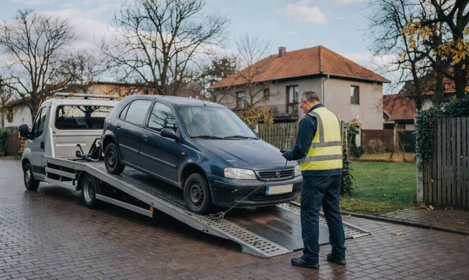 Wyrejestrowanie nieużywanego samochodu bezpośrednio z posesji — jak upewnić się, że odbiór wraku zamyka kwestie prawne