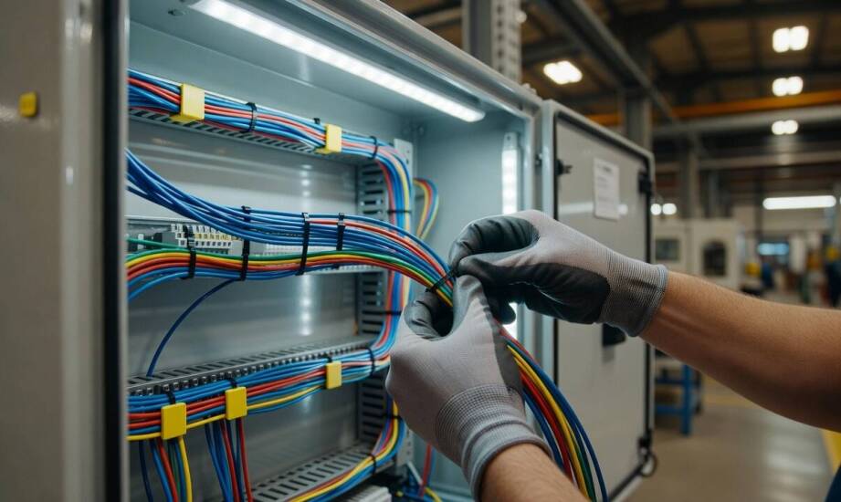 Jakie akcesoria kablowe uzupełniają wyposażenie elektryka w utrzymaniu ruchu i szafach sterowniczych