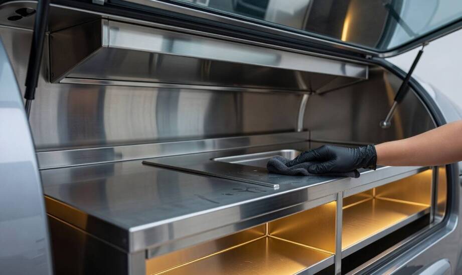 Jak ograniczona przestrzeń food trucka wpływa na projekt mebli ze stali nierdzewnej
