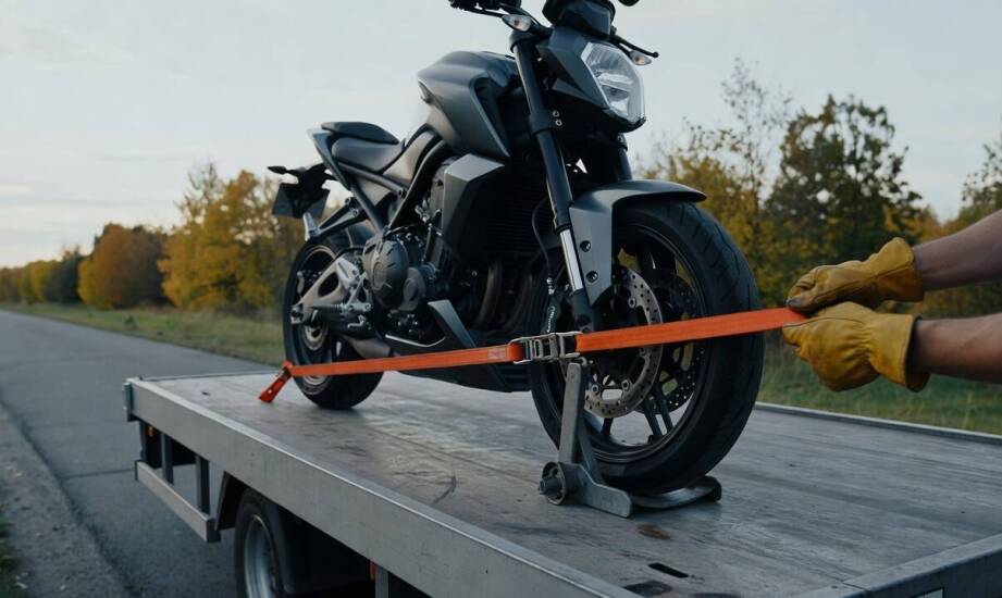 Jak przygotować motocykl, skuter lub quada do transportu lawetą po awarii