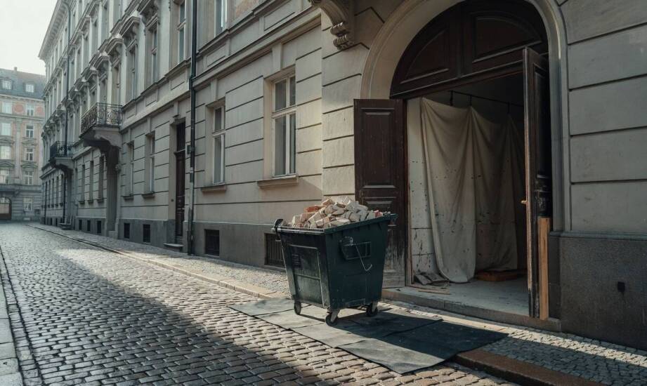 Wąskie ulice, kamienice i formalności — jak zaplanować odbiór odpadów poremontowych w gęstej zabudowie miejskiej