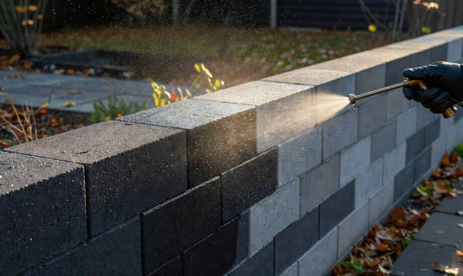 Zabezpieczenie przed wilgocią i wykwitami — proces impregnacji ogrodzenia z betonowych bloczków