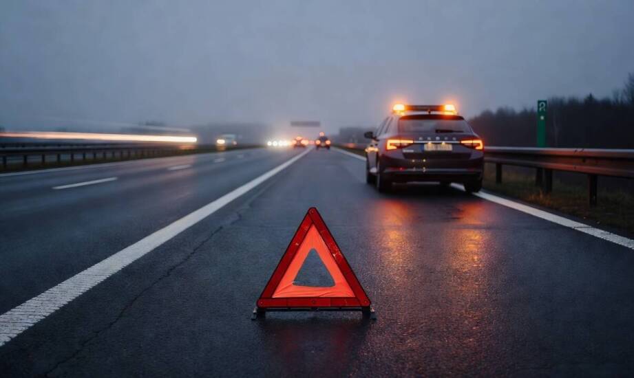 Awarie na nieoświetlonym poboczu lub drodze szybkiego ruchu — jak prawidłowo zabezpieczyć zatrzymany pojazd