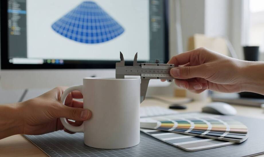 Techniczne przygotowanie projektu pod ceramikę reklamową — jak dopasować pliki do krzywizny naczynia