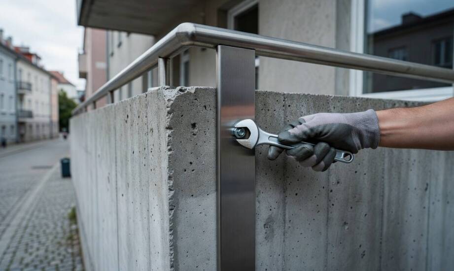 Modernizacja balkonu: techniczne aspekty montażu balustrady ze stali nierdzewnej na starszej płycie