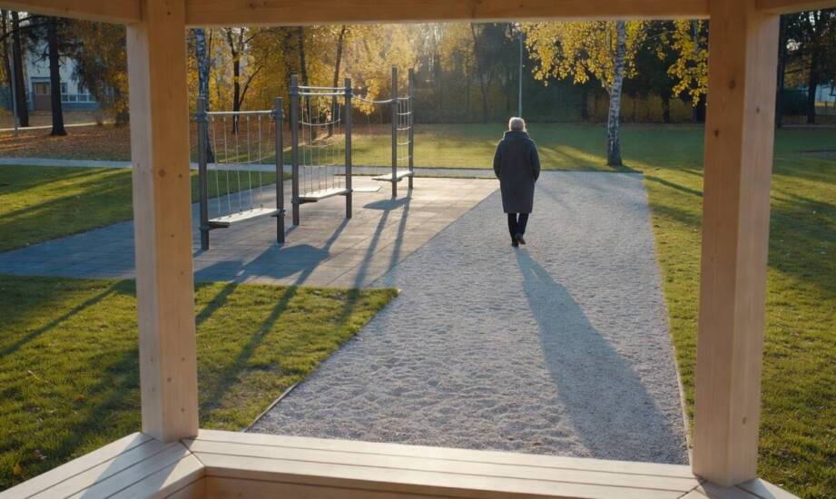 Integracja altany z infrastrukturą placu — strefy upadku, osie widokowe i trasy komunikacyjne