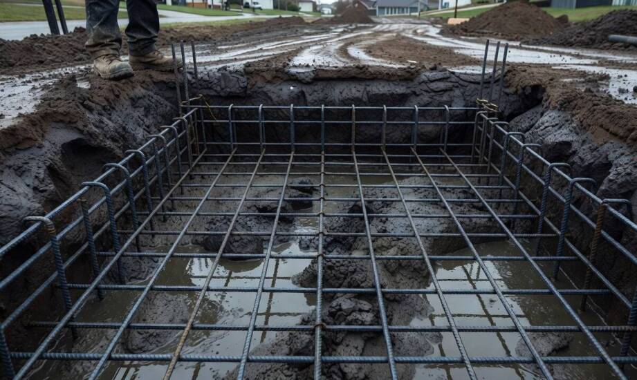 Projekt a rzeczywiste warunki wodne działki — kiedy fundamenty wymagają zastosowania betonu wodoszczelnego i wyższych klas ekspozycji