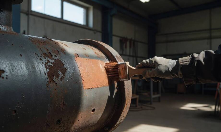 Mechanizm pasywacji stali i żeliwa podkładem na bazie minii w środowisku przemysłowym
