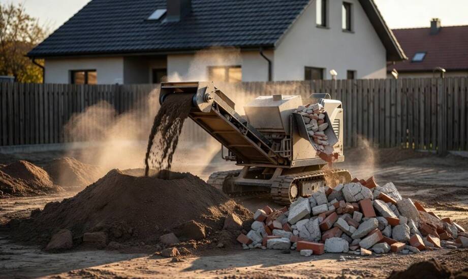 Zarządzanie urobkiem na małej działce — jak mobilna separacja frakcji redukuje konieczność wywozu materiału