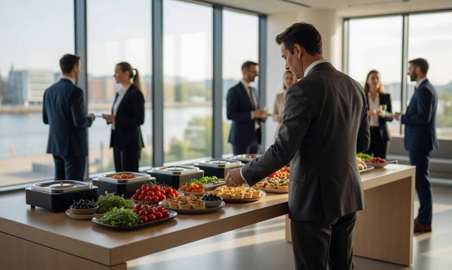 Bufet czy dania serwowane na konferencji — kiedy format pasuje do programu spotkania