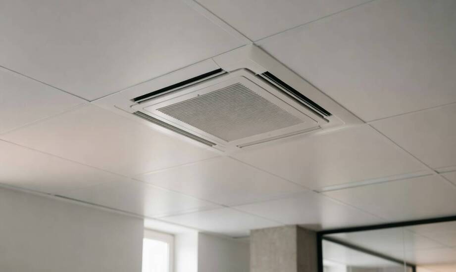 Klimatyzatory kasetonowe montowane pod stropem — dlaczego ukrycie urządzeń chłodzących wymaga odpowiednich warunków architektonicznych i technicznych