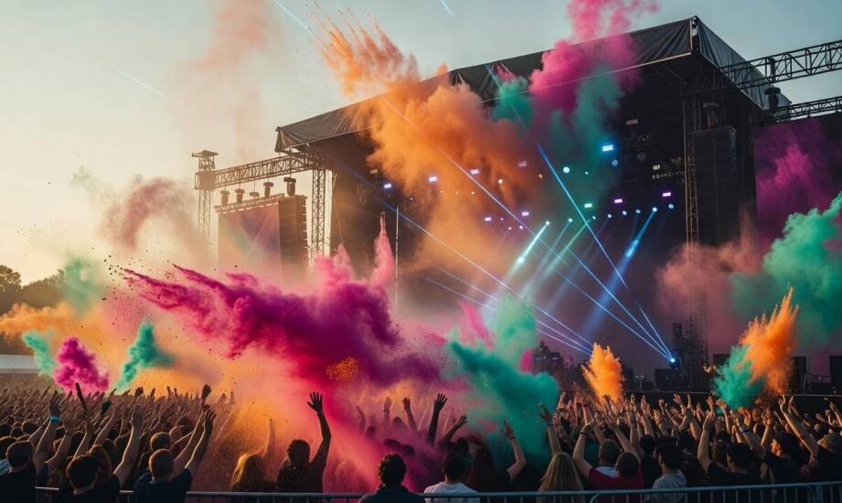 Logistyka wielkiej chmury kolorów — jak zsynchronizować masowy wyrzut z kulminacyjnym momentem festiwalu?