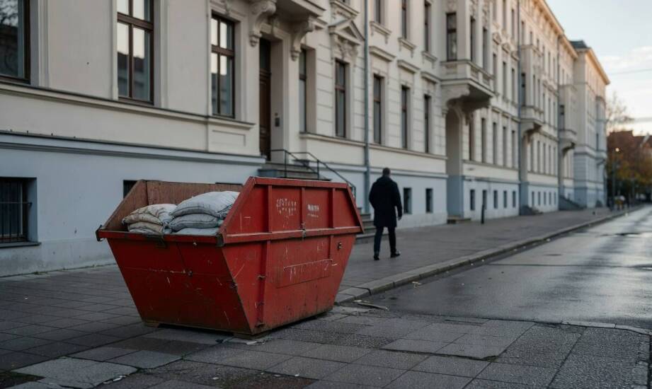 Kontener na chodniku w Warszawie — formalności, które decydują o terminie remontu