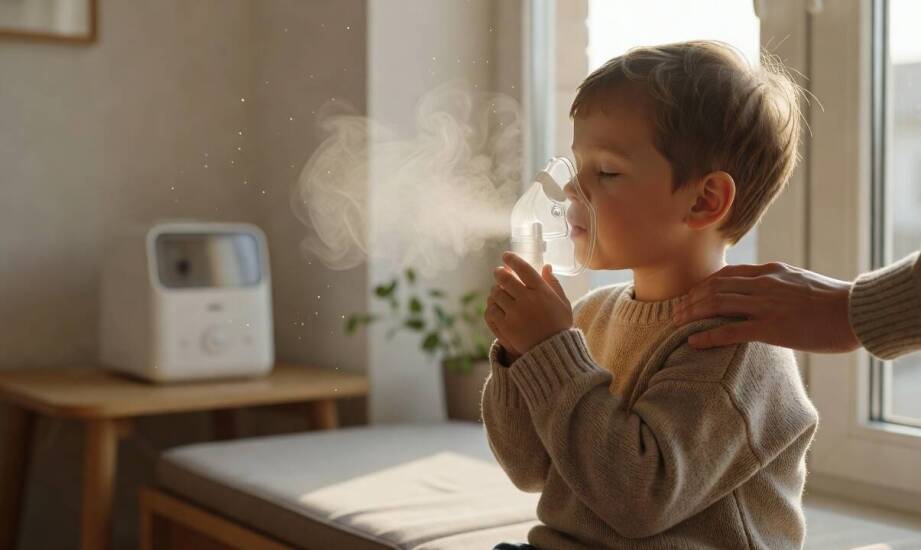 Rytm i tor oddechu w trakcie nebulizacji — jak dostosować wdech i wydech, gdy pacjentowi przeszkadza kaszel