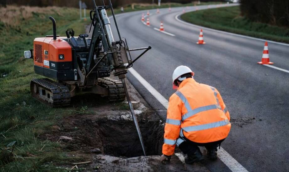 Wpływ przestrzeni roboczej i profilu geologicznego na organizację bezwykopowego przejścia pod pasem drogowym