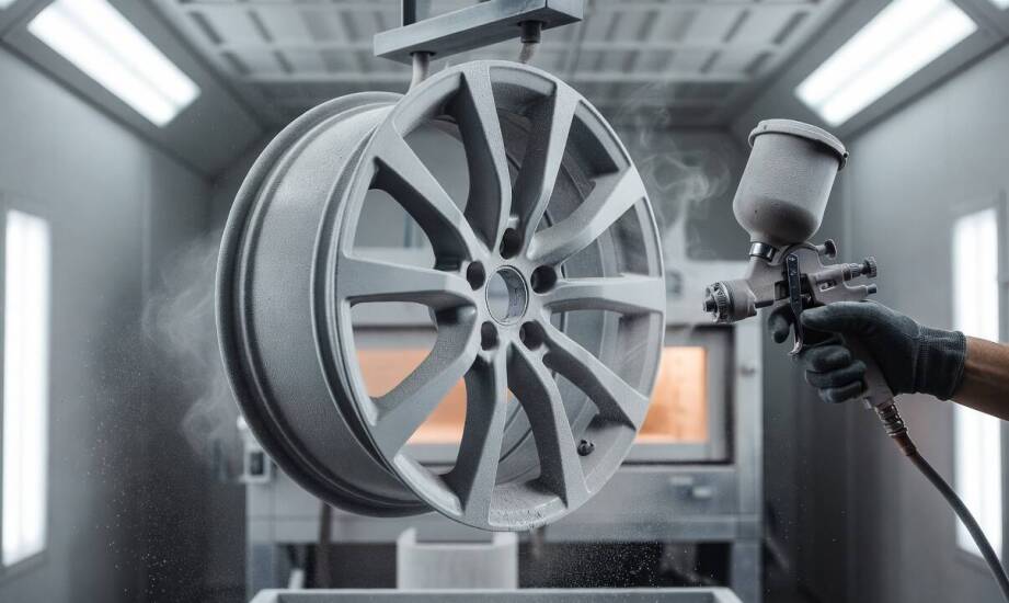 Jak rodzaj stopu i konstrukcja felgi aluminiowej determinują przebieg powlekania proszkowego