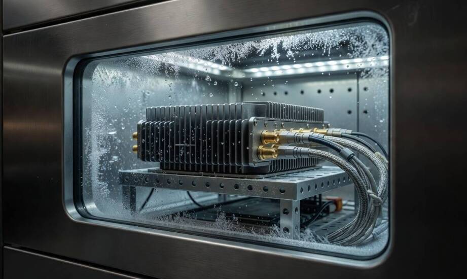 Wpływ parametrów brzegowych komory klimatycznej na wiarygodność testów elektroniki w systemach radarowych