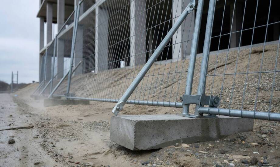 Zabezpieczenie placu budowy — od czego zależy stabilność przenośnych paneli na pochyłym gruncie i przy silnym wietrze